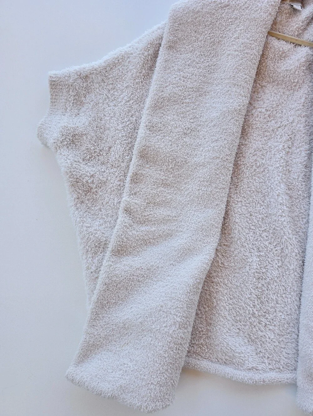 Barefoot Dream CozyChic OS Chunky Knit Cream Open Front Cardigan